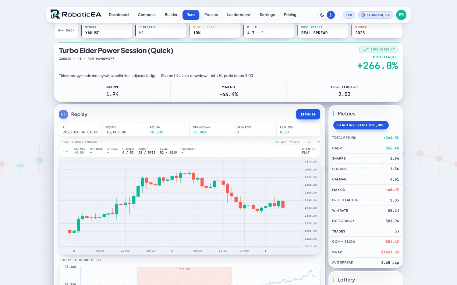 Trade replay