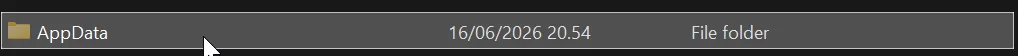 The AppData folder