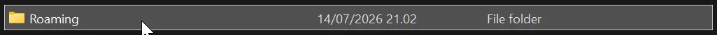The Roaming folder
